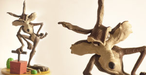 Sculpture de Wile E. Coyote en 3D