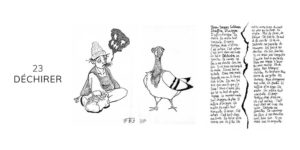 Dessin noir et blanc d'un pigeon