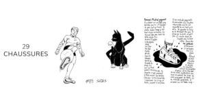 Dessin noir et blanc de chaussures