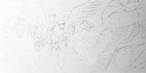 Animation croquis encre couleur