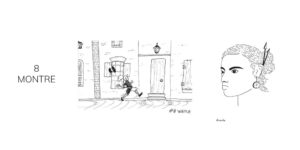 Dessin noir et blanc d'une montre inktober 2021