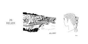 Dessin noir et blanc de relier inktober 2021